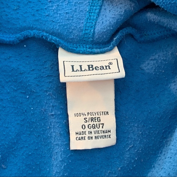 Aqua blue L.L.Bean fleece, size small. Smoke free home. - Picture 3 of 4